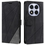For Xiaomi Redmi Note 14 Pro 4G Case Imprinted Lines PU Leather Splicing Wallet Phone Cover