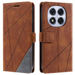 For Xiaomi Redmi Note 14 Pro 4G Case Imprinted Lines PU Leather Splicing Wallet Phone Cover