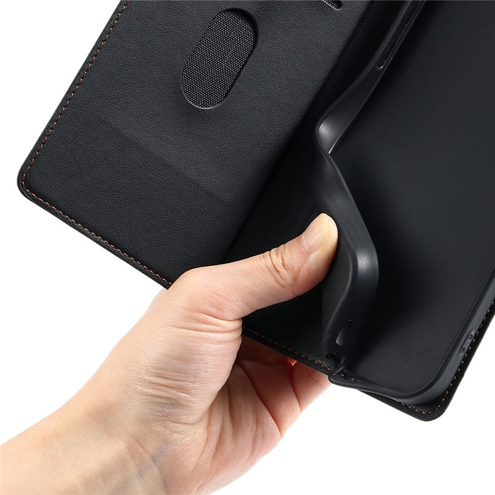 For Xiaomi Redmi Note 14 Pro 4G Case Dots Imprinted PU Leather Flip Phone Cover with Card Slot, Strap