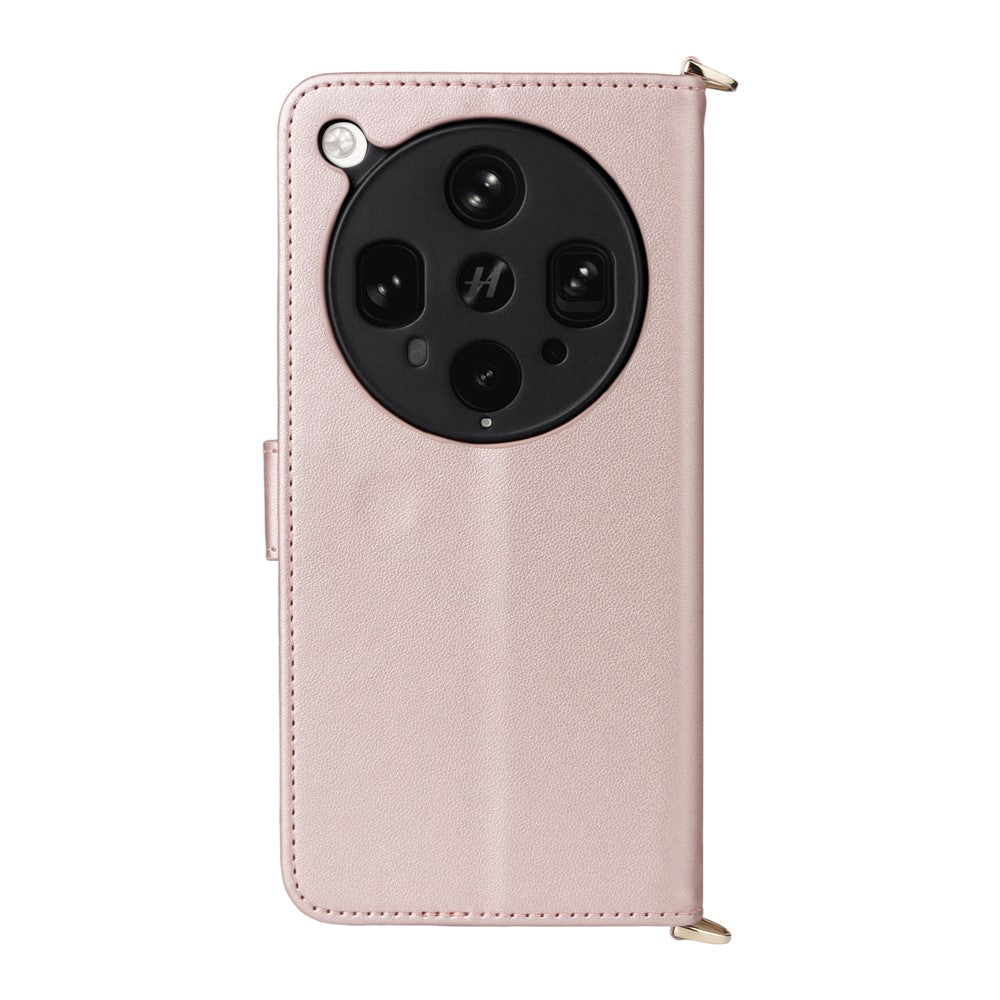For Oppo Find X8 Ultra 5G Case with Shoulder / Wrist Strap Leather Phone Cover Stand Wallet