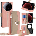 For Xiaomi 15 Ultra Case Mirror Wallet Leather Phone Cover with Chain Shoulder Strap
