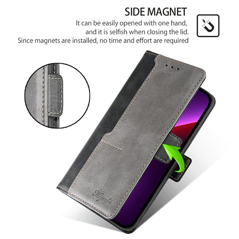 For Xiaomi Redmi Note 14 4G (164.84mm) Case Contrast Color Wallet Leather Phone Cover