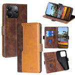 For Xiaomi Redmi Note 14 4G (164.84mm) Case Contrast Color Wallet Leather Phone Cover