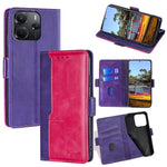 For Xiaomi Redmi Note 14 4G (164.84mm) Case Contrast Color Wallet Leather Phone Cover