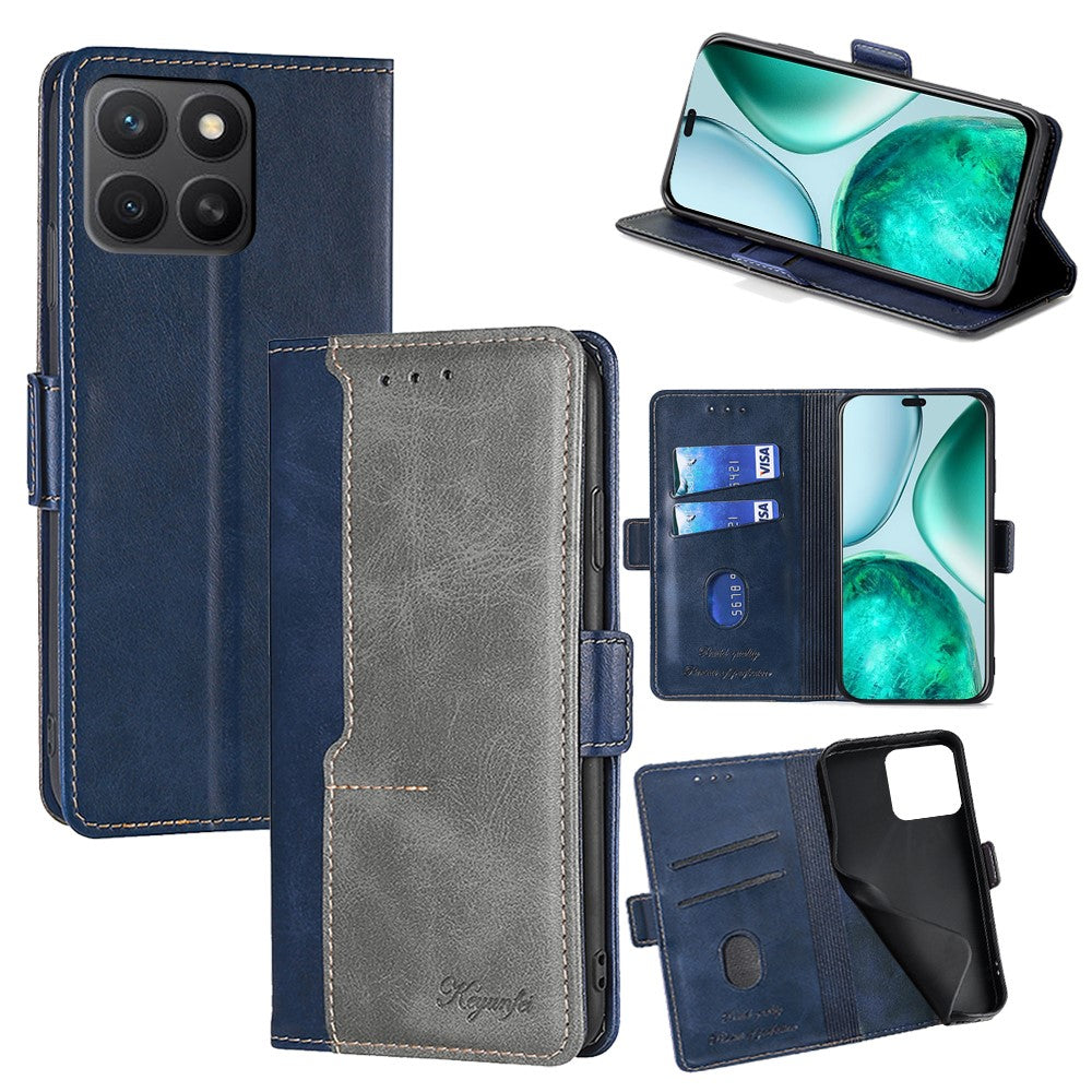 For Honor X8c 4G Case Contrast Color Wallet Leather Phone Cover