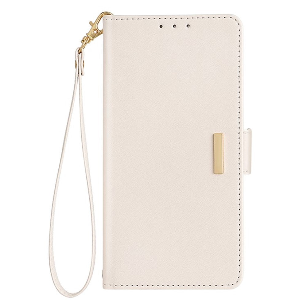 For Xiaomi Redmi Note 14 4G (164.84mm) Case PU Leather Wallet Stand Phone Cover with Crossbody Shoulder Strap