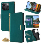 For Xiaomi Redmi Note 14 4G (164.84mm) Case PU Leather Wallet Stand Phone Cover with Crossbody Shoulder Strap