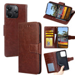 For Xiaomi Redmi Note 14 4G (164.84mm) Case Wallet PU Leather + TPU Folding Stand Phone Cover