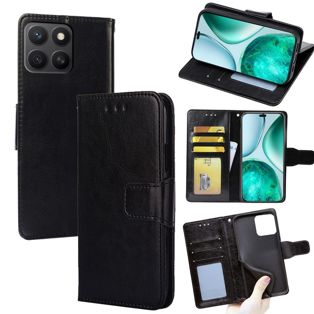 For Honor X8c 4G Case Wallet PU Leather + TPU Folding Stand Phone Cover