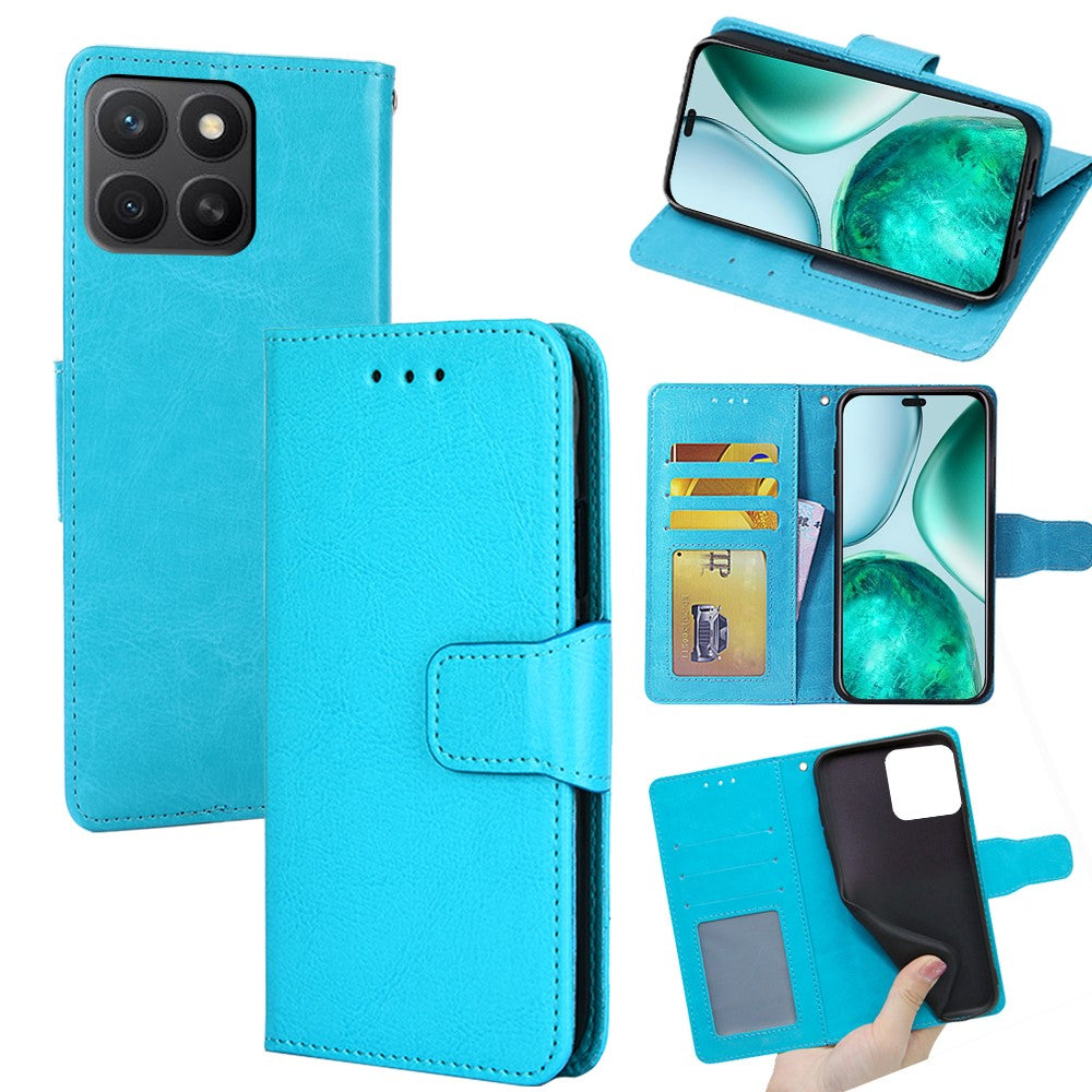 For Honor X8c 4G Case Wallet PU Leather + TPU Folding Stand Phone Cover