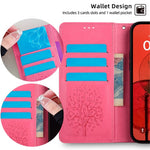 For Xiaomi Redmi Note 14 4G (164.84mm) Case PU Leather Wallet Phone Cover Tree Deer Imprinted