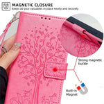 For Xiaomi Redmi Note 14 4G (164.84mm) Case PU Leather Wallet Phone Cover Tree Deer Imprinted