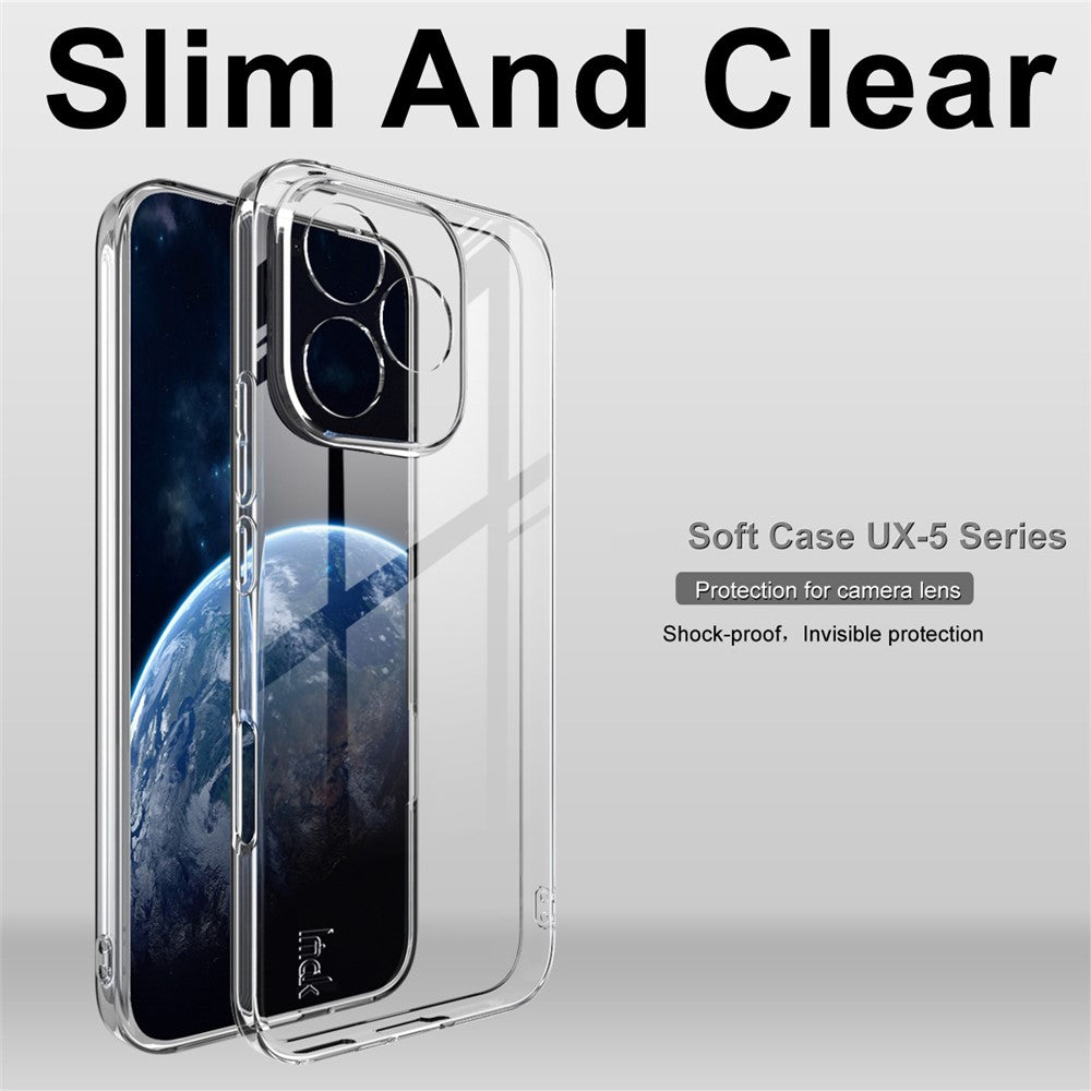 IMAK UX-5-serie til Honor 400 Lite 5G etui, stødsikkert TPU klart slankt bagcover