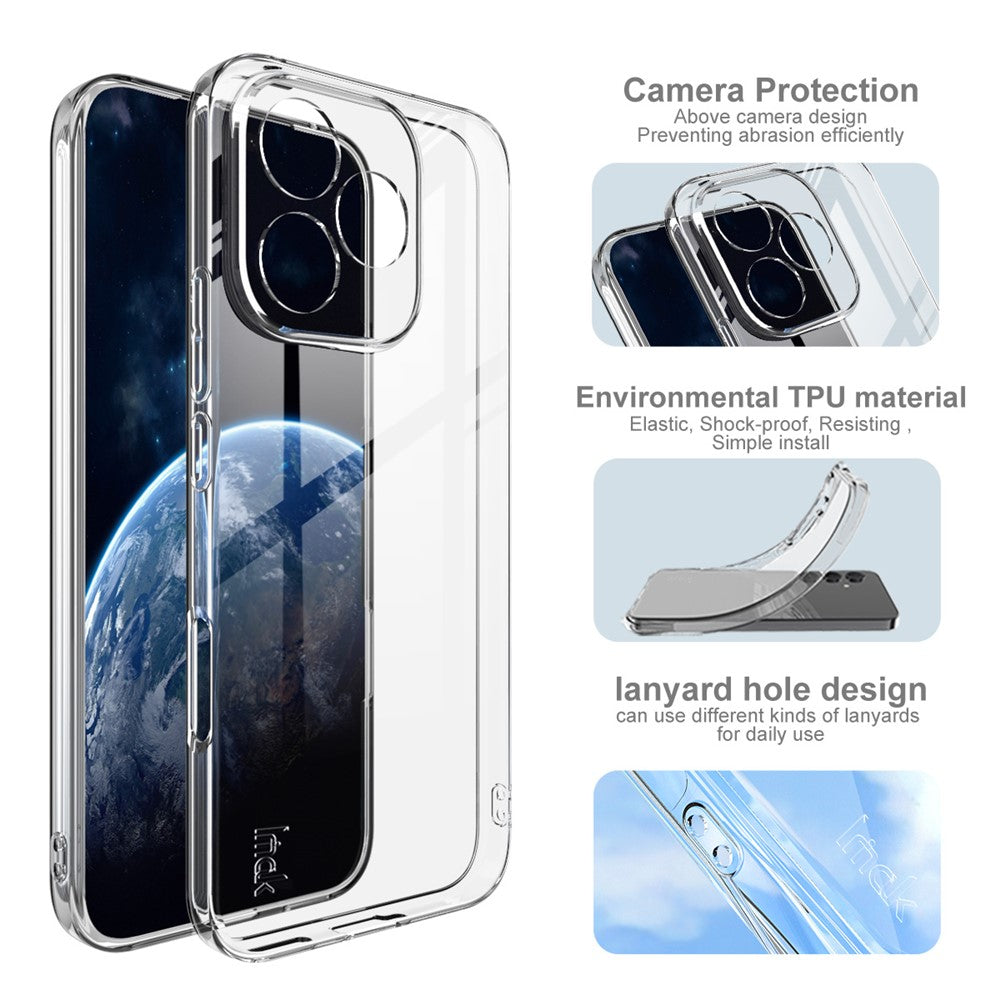 IMAK UX-5-serie til Honor 400 Lite 5G etui, stødsikkert TPU klart slankt bagcover