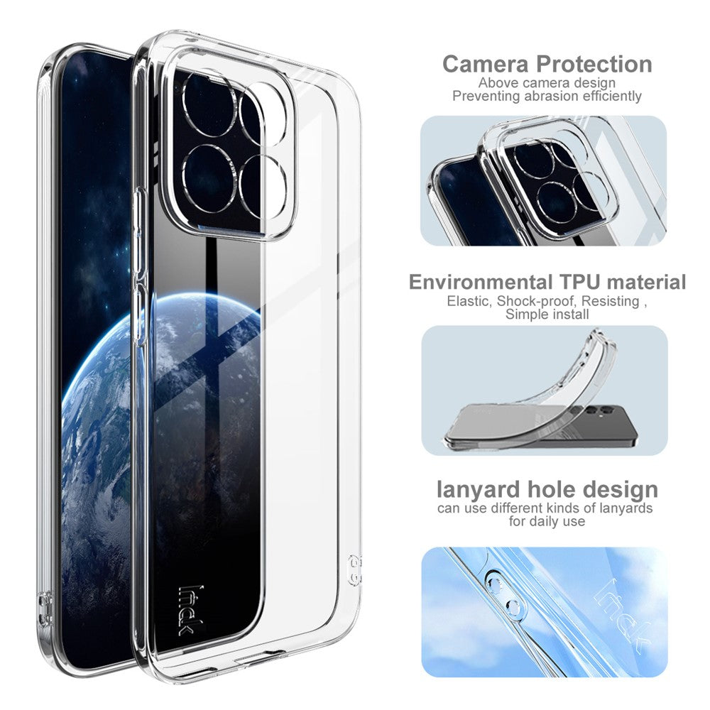 IMAK UX-5 Series For Honor X8c 4G Case Shockproof TPU Clear Slim Back Shell