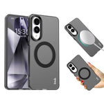 IMAK For Samsung Galaxy S25 Edge Magnetic Case Candy Color Anti-Drop TPU + PET Back Cover
