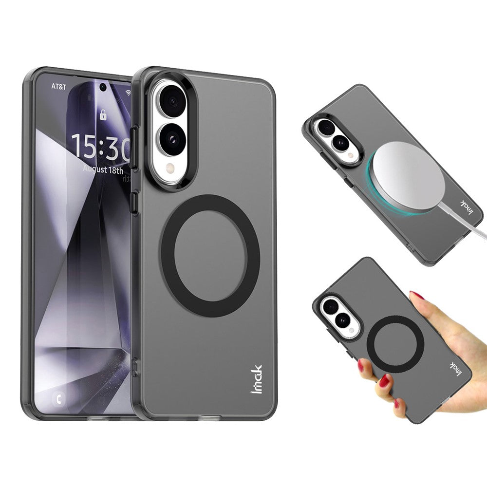 IMAK For Samsung Galaxy S25 Edge Magnetic Case Candy Color Anti-Drop TPU + PET Back Cover