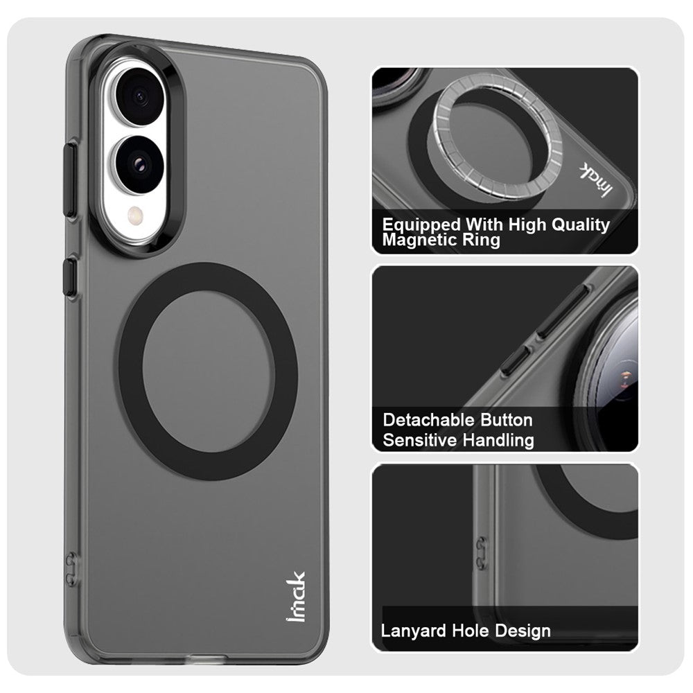 IMAK For Samsung Galaxy S25 Edge Magnetic Case Candy Color Anti-Drop TPU + PET Back Cover
