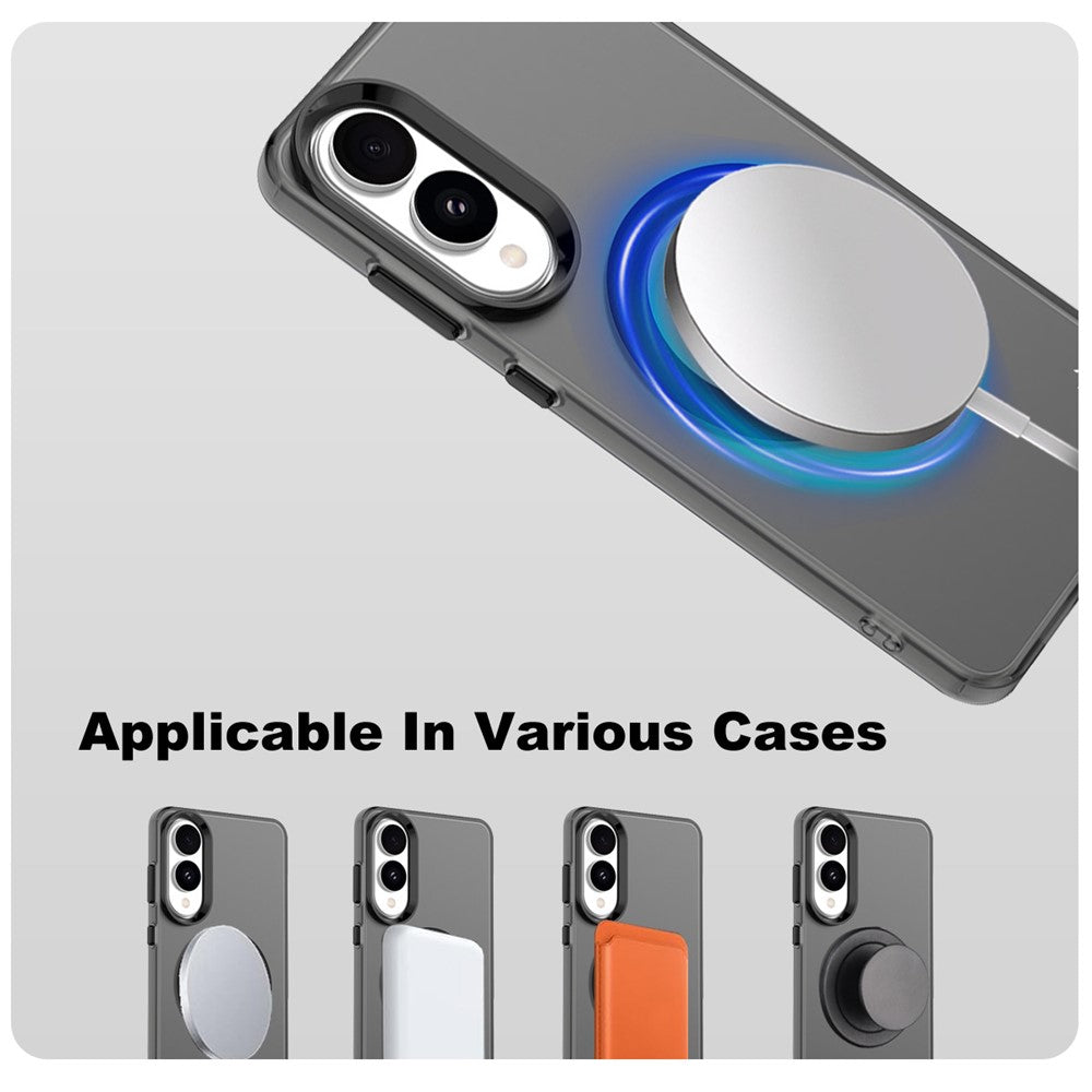 IMAK For Samsung Galaxy S25 Edge Magnetic Case Candy Color Anti-Drop TPU + PET Back Cover