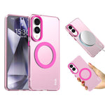 IMAK For Samsung Galaxy S25 Edge Magnetic Case Candy Color Anti-Drop TPU + PET Back Cover