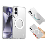 IMAK For Samsung Galaxy S25 Edge Magnetic Case Candy Color Anti-Drop TPU + PET Back Cover