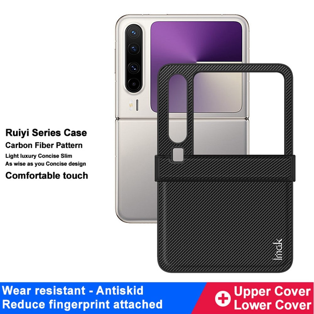 IMAK Ruiyi Series for Huawei Pura X Case  Carbon Fiber Texture Leather + PC Phone Cover