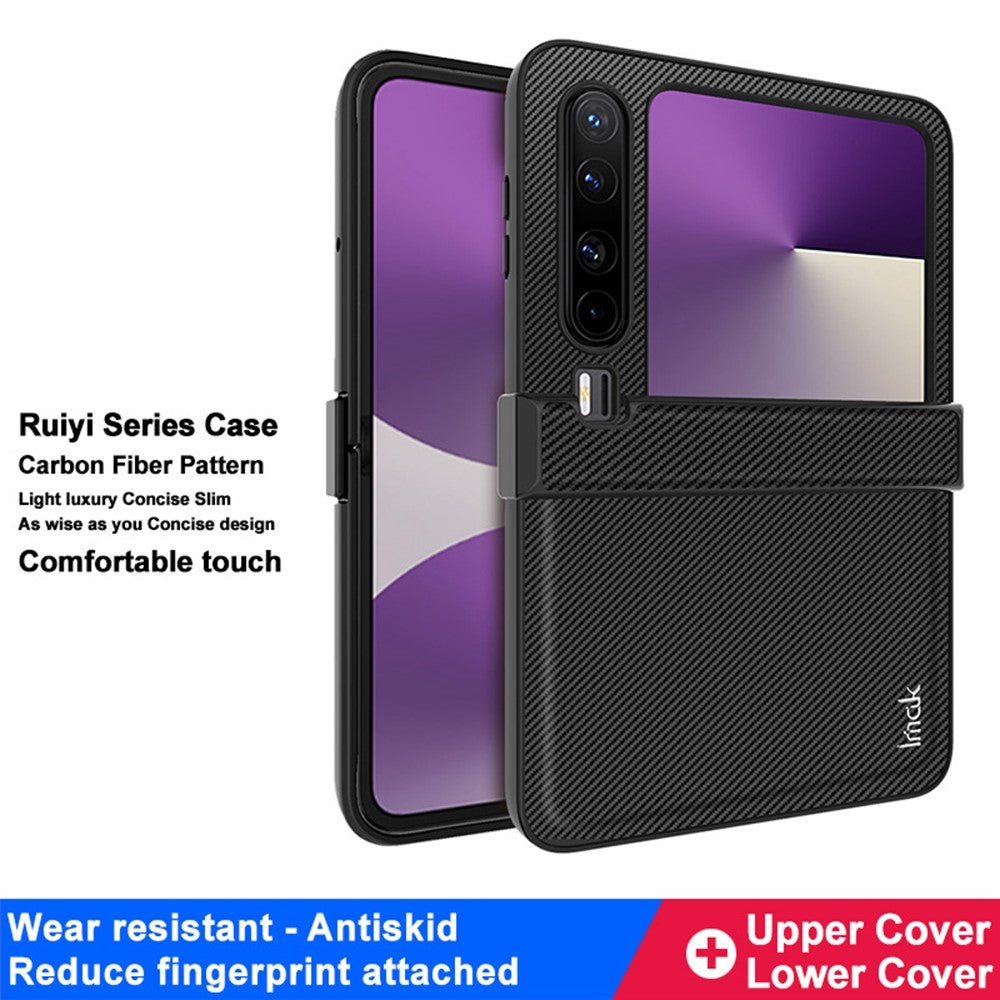 IMAK Ruiyi Series for Huawei Pura X Case  Carbon Fiber Texture Leather + PC Phone Cover