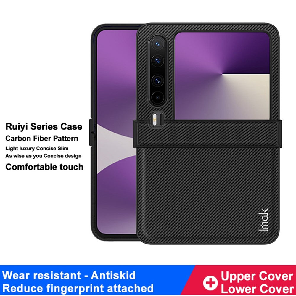 IMAK Ruiyi Series for Huawei Pura X Case  Carbon Fiber Texture Leather + PC Phone Cover
