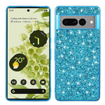 Til Google Pixel 7 Pro 5G Skinnende Glitter Pailletter Telefon Beskyttelsescover Elektropletteret TPU-ramme Hårdt PC-bagcover