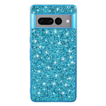 Til Google Pixel 7 Pro 5G Skinnende Glitter Pailletter Telefon Beskyttelsescover Elektropletteret TPU-ramme Hårdt PC-bagcover