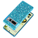 Til Google Pixel 7 Pro 5G Skinnende Glitter Pailletter Telefon Beskyttelsescover Elektropletteret TPU-ramme Hårdt PC-bagcover