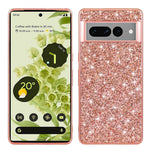 Til Google Pixel 7 Pro 5G Skinnende Glitter Pailletter Telefon Beskyttelsescover Elektropletteret TPU-ramme Hårdt PC-bagcover