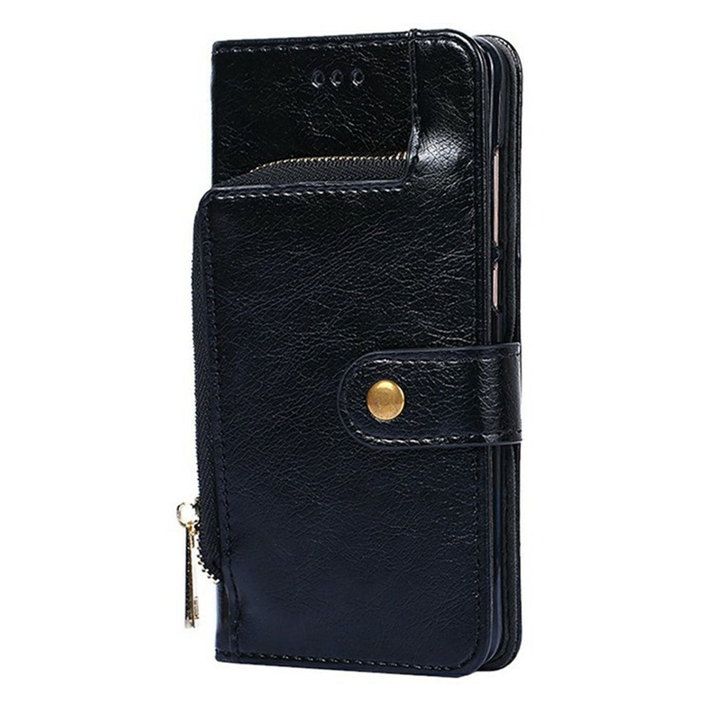 For Honor X8c 4G Case Zipper Pocket PU Leather Wallet Flip Phone Cover