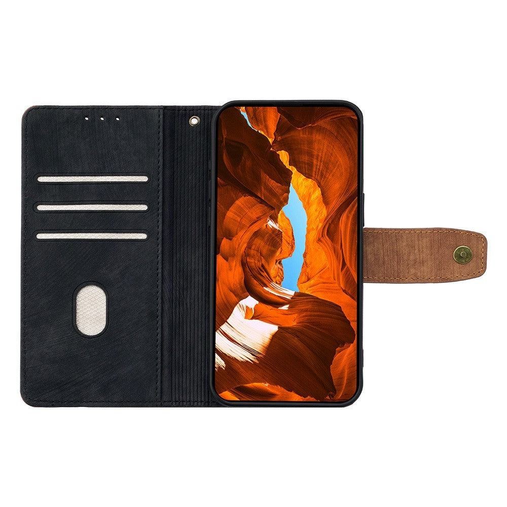 For Xiaomi Redmi Note 14 4G (164.84mm) Case RFID Blocking Color Splicing PU Leather Wallet Phone Cover