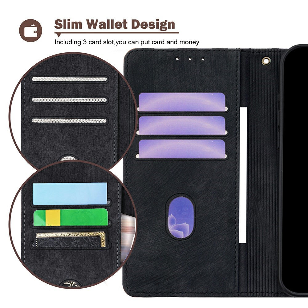 Til Honor X8c 4G Etui RFID-Blokering Farve Splejsning PU Læder Pung Telefoncover