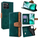 Til Honor X8c 4G Etui RFID-Blokering Farve Splejsning PU Læder Pung Telefoncover