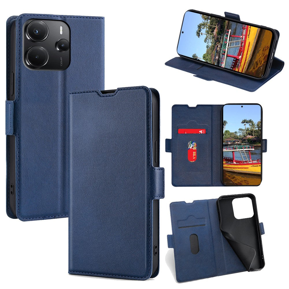For Xiaomi Redmi Note 14 4G (164.84mm) Case Card Holder PU Leather Phone Cover