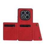 For Xiaomi Redmi Note 14 Pro 4G Case with Card Slots Kickstand Leather + TPU Phone Cover