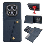 For Xiaomi Redmi Note 14 Pro 4G Case with Card Slots Kickstand Leather + TPU Phone Cover