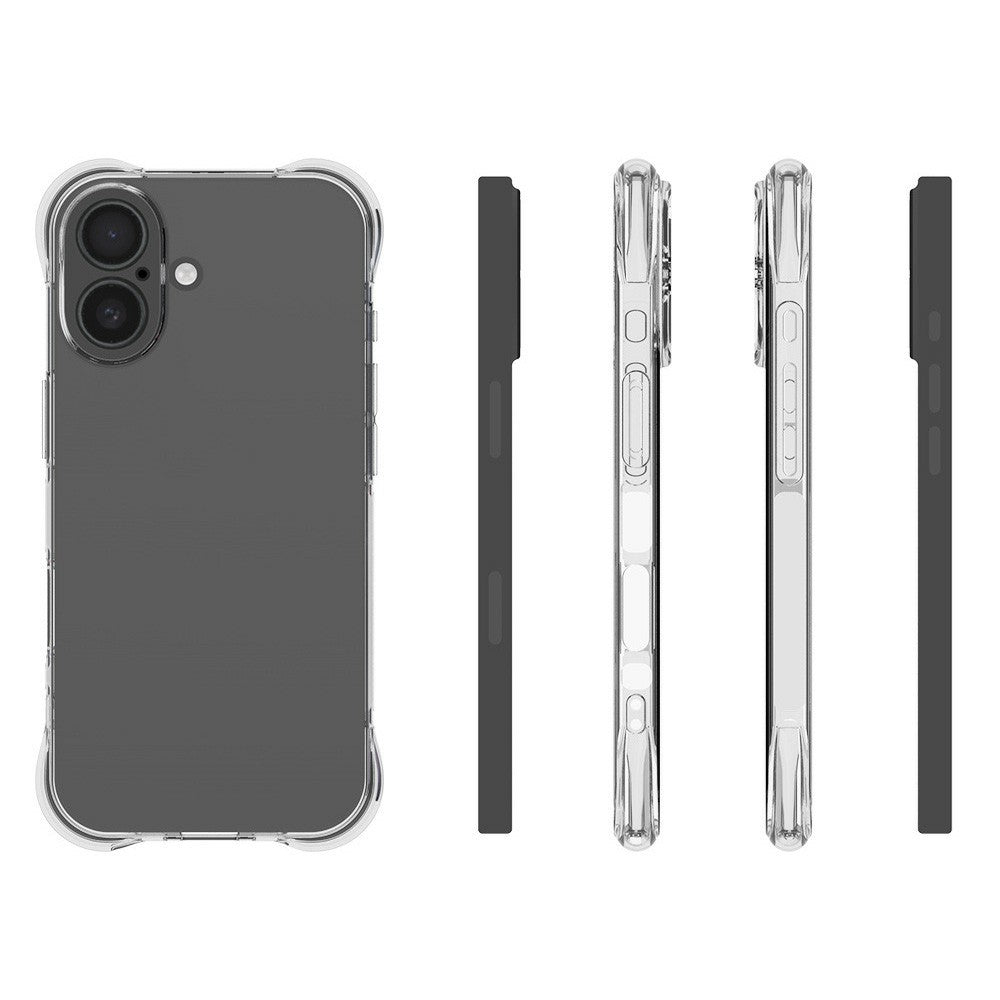 For iPhone 17 TPU Phone Case Non Slip Transparent Mobile Phone Cover