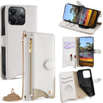 For Xiaomi Redmi Note 14 4G (164.84mm) Wallet Case Fishtail Design Leather Phone Cover with Mirror  /  Stand  /  Strap
