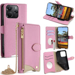 For Xiaomi Redmi Note 14 4G (164.84mm) Wallet Case Fishtail Design Leather Phone Cover with Mirror  /  Stand  /  Strap