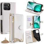 Til Honor X8c 4G Pung Etui Fishtail Design Læder Telefon Cover med Spejl / Stativ / Rem