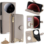 For Xiaomi 15 Ultra Wallet Case Fishtail Design Leather Phone Cover with Mirror  /  Stand  /  Strap