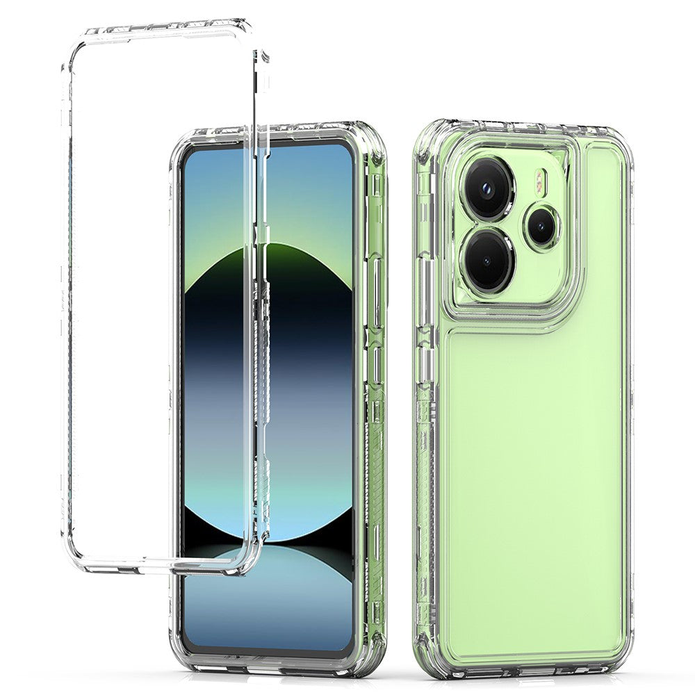 Xiaomi Redmi Note 14 4G (163.25mm) skal reptåligt akryl TPU genomskinligt mobilskal