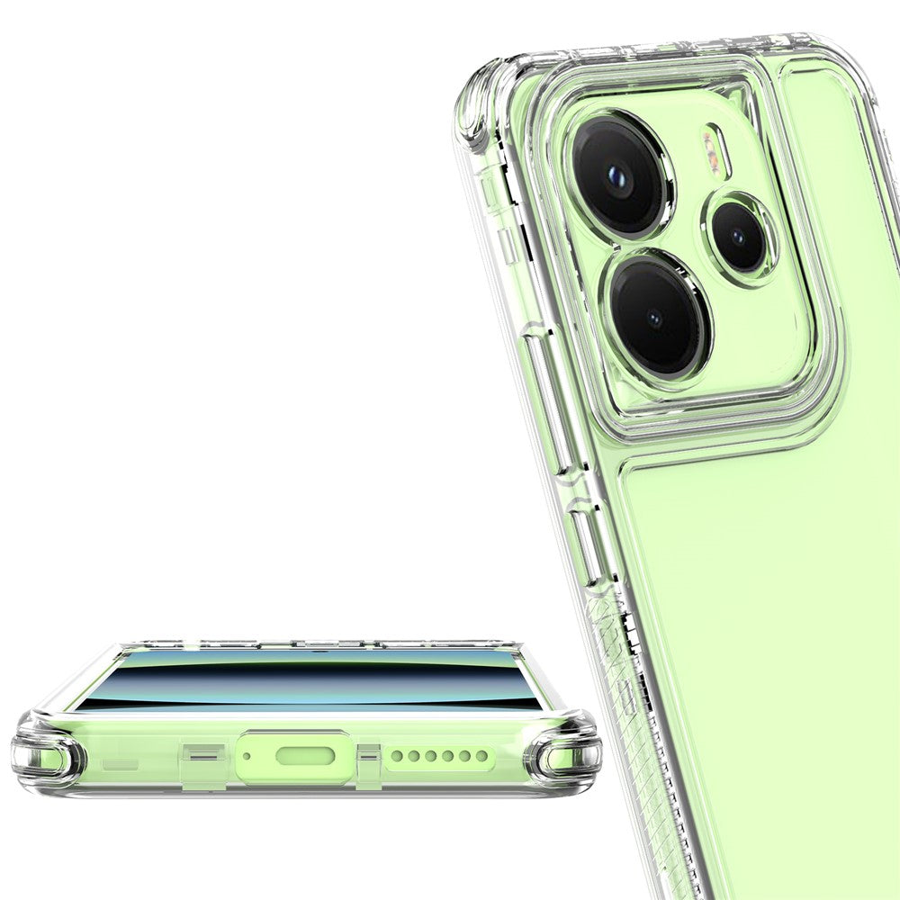 Xiaomi Redmi Note 14 4G (163.25mm) skal reptåligt akryl TPU genomskinligt mobilskal