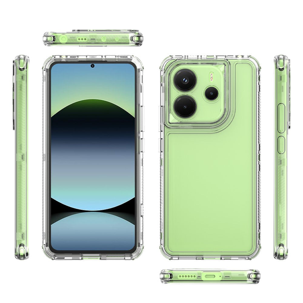 Xiaomi Redmi Note 14 4G (163.25mm) skal reptåligt akryl TPU genomskinligt mobilskal