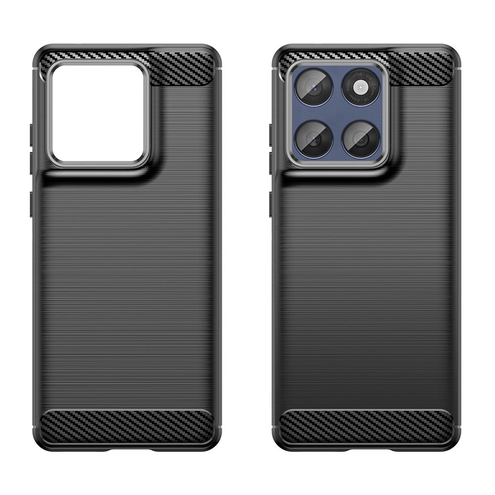 For Motorola Edge 60 5G / 60 Fusion 5G Case Protective Phone Cover Carbon Fiber Texture Brushed