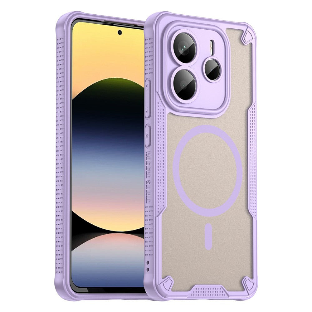 For Xiaomi Redmi Note 14 5G Magnetic Case TPU + PC Phone Back Cover