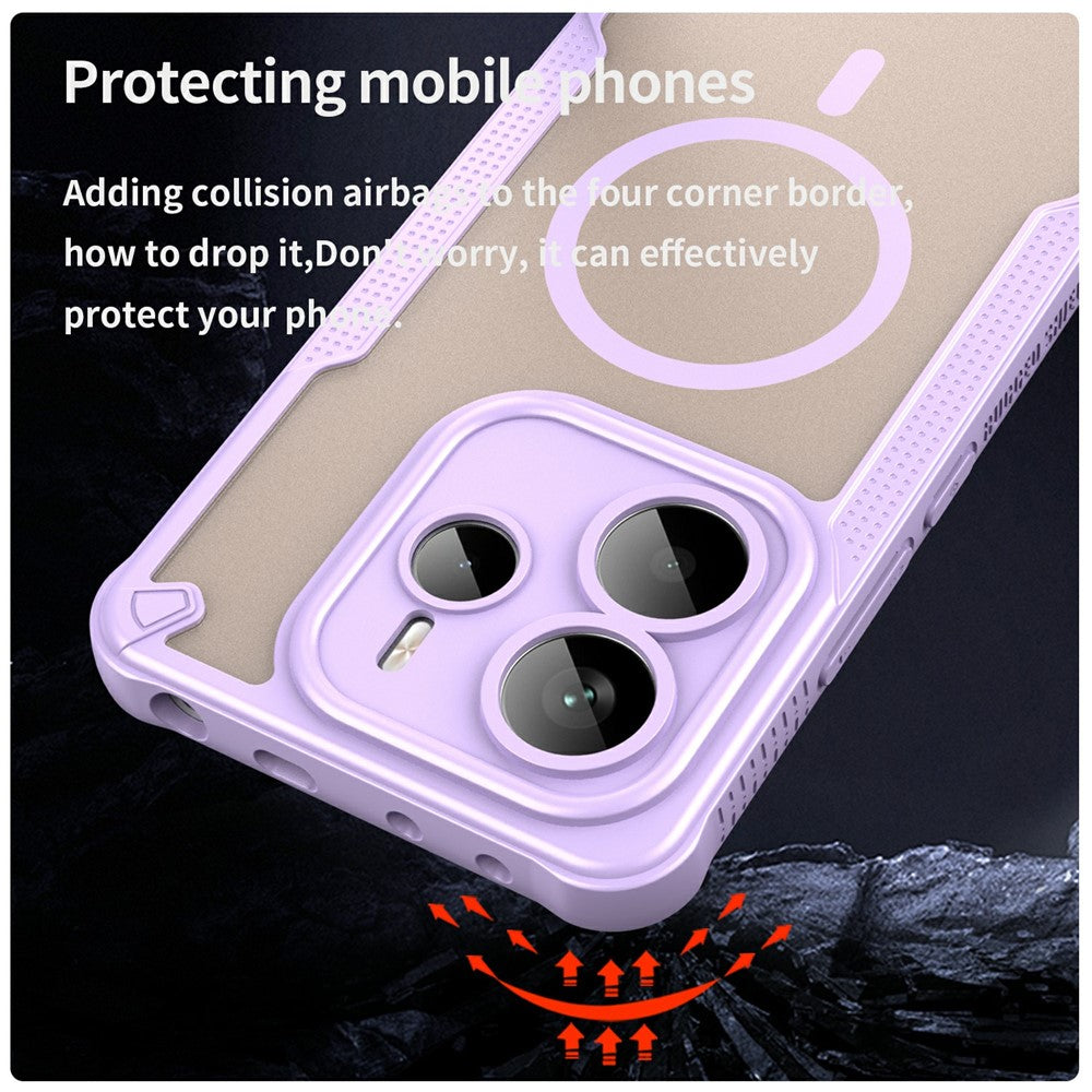For Xiaomi Redmi Note 14 5G Magnetic Case TPU + PC Phone Back Cover